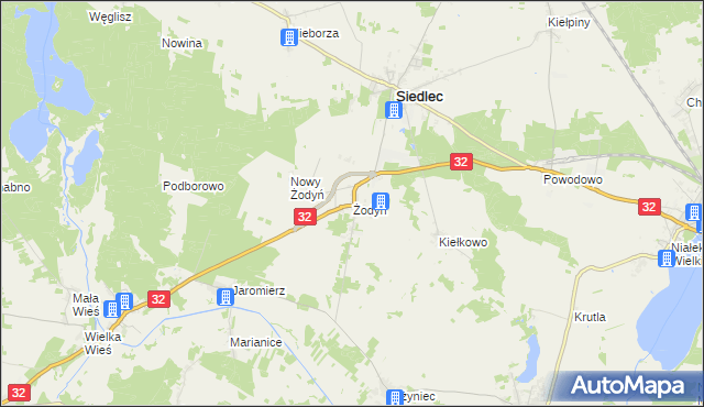 mapa Żodyń, Żodyń na mapie Targeo