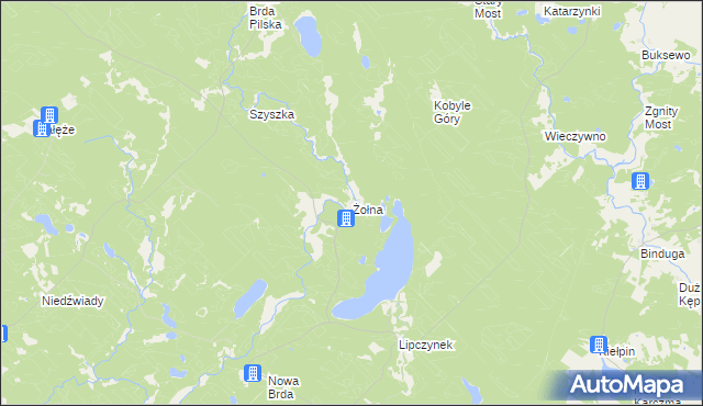 mapa Żołna, Żołna na mapie Targeo