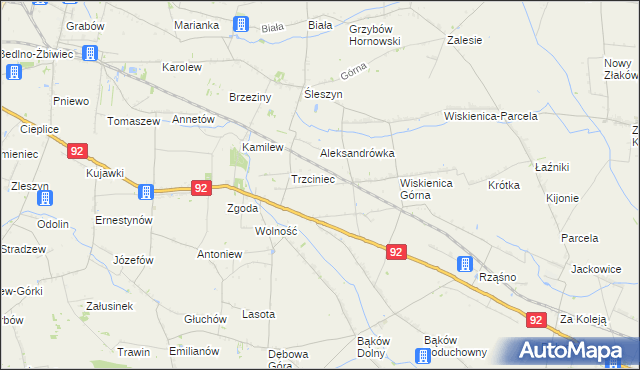 mapa Zosinów, Zosinów na mapie Targeo