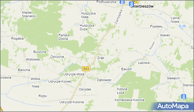 mapa Zrąb, Zrąb na mapie Targeo