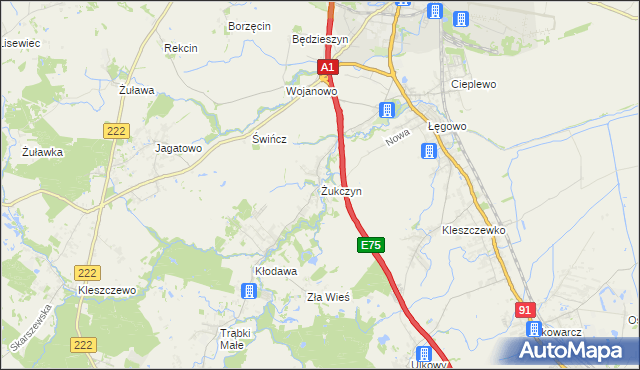 mapa Żukczyn, Żukczyn na mapie Targeo