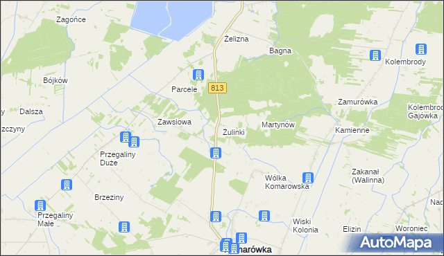 mapa Żulinki, Żulinki na mapie Targeo