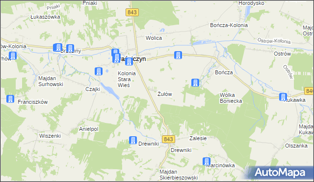 mapa Żułów, Żułów na mapie Targeo