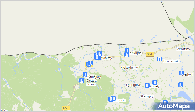 mapa Żytkiejmy, Żytkiejmy na mapie Targeo