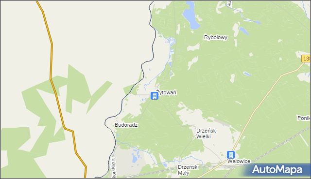 mapa Żytowań, Żytowań na mapie Targeo