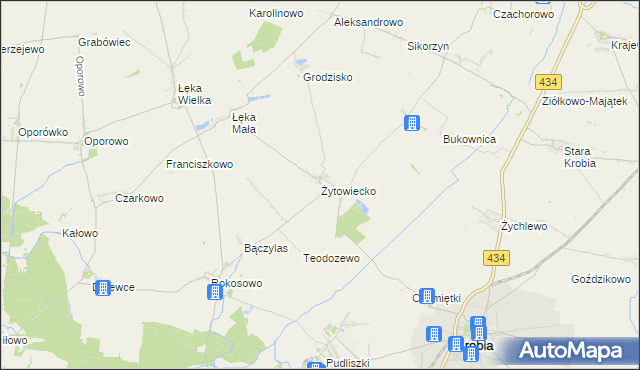 mapa Żytowiecko, Żytowiecko na mapie Targeo