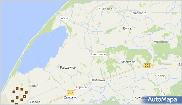 mapa Barzowice, Barzowice na mapie Targeo