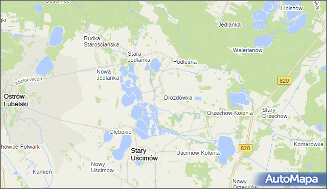 mapa Drozdówka, Drozdówka na mapie Targeo