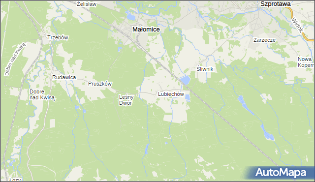 mapa Lubiechów, Lubiechów na mapie Targeo