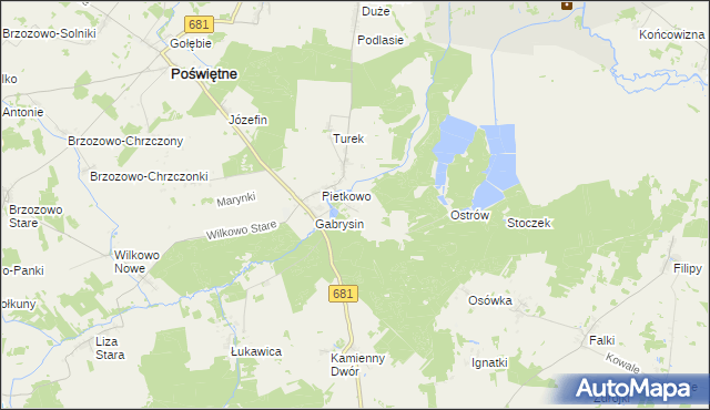 mapa Pietkowo Drugie, Pietkowo Drugie na mapie Targeo