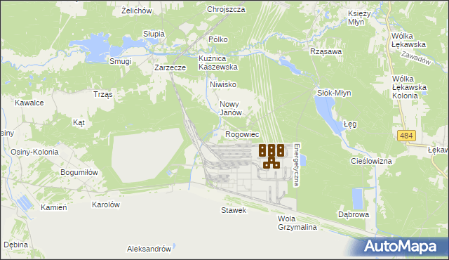 mapa Rogowiec, Rogowiec na mapie Targeo