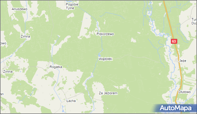 mapa Wądołek, Wądołek na mapie Targeo