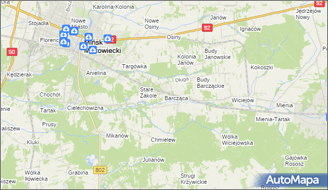 mapa Barcząca, Barcząca na mapie Targeo