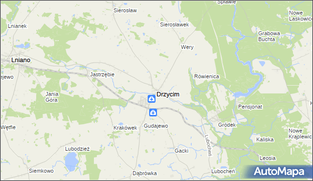 mapa Drzycim, Drzycim na mapie Targeo