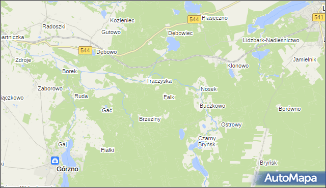 mapa Falk, Falk na mapie Targeo