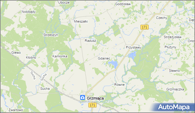 mapa Gdaniec, Gdaniec na mapie Targeo