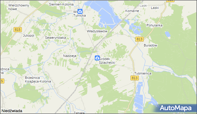 mapa Gródek Szlachecki, Gródek Szlachecki na mapie Targeo