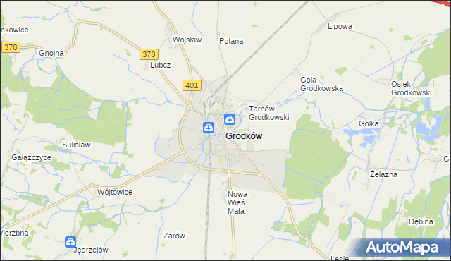 mapa Grodków powiat brzeski, Grodków powiat brzeski na mapie Targeo