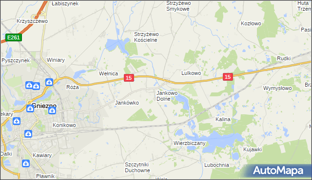 mapa Jankowo Dolne, Jankowo Dolne na mapie Targeo