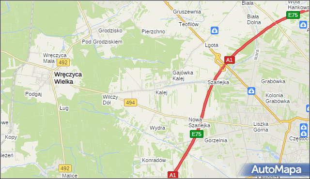 mapa Kalej, Kalej na mapie Targeo