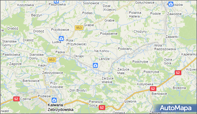 mapa Leńcze, Leńcze na mapie Targeo