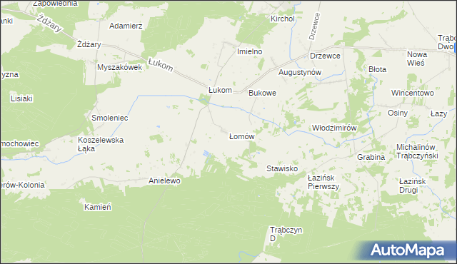 mapa Łomów, Łomów na mapie Targeo