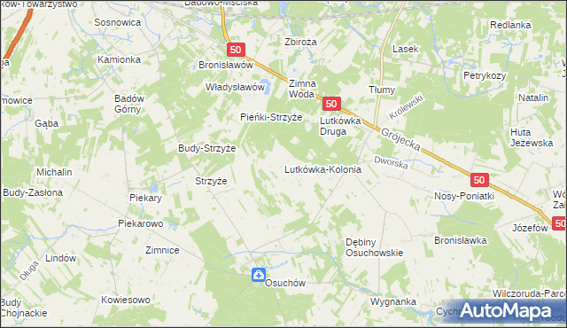 mapa Lutkówka-Kolonia, Lutkówka-Kolonia na mapie Targeo