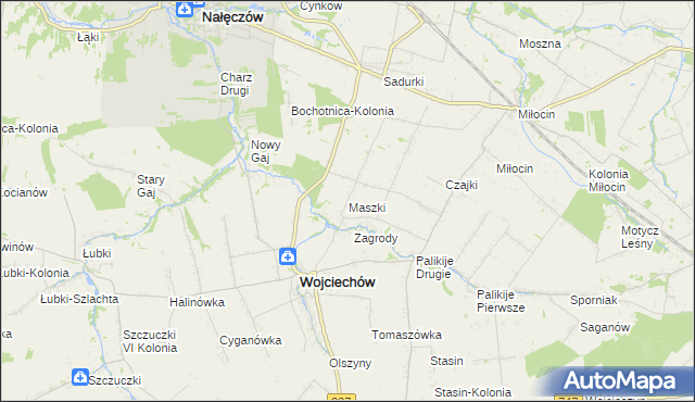 mapa Maszki, Maszki na mapie Targeo