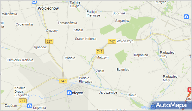 mapa Matczyn, Matczyn na mapie Targeo