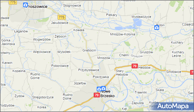 mapa Mniszów, Mniszów na mapie Targeo