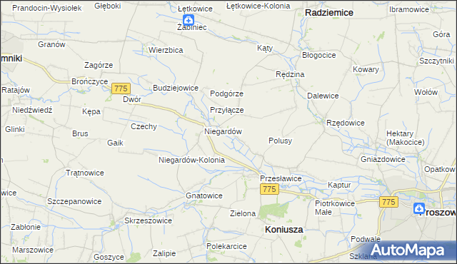 mapa Muniaczkowice, Muniaczkowice na mapie Targeo