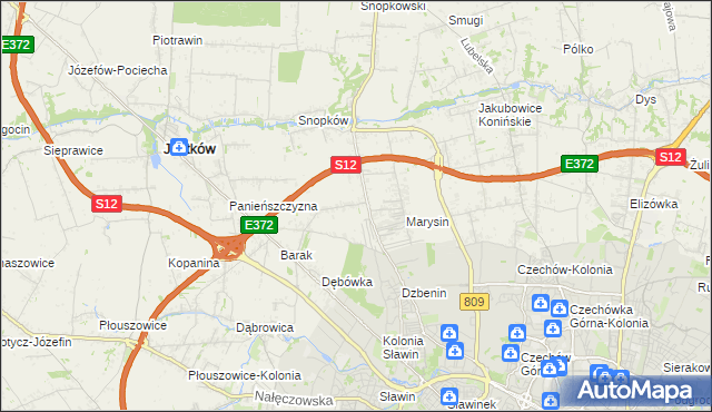 mapa Natalin gmina Jastków, Natalin gmina Jastków na mapie Targeo