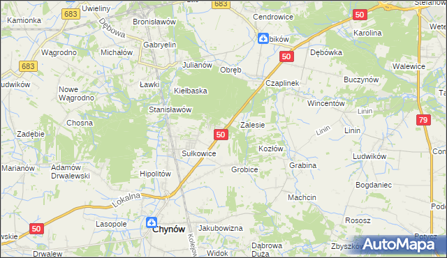 mapa Nowe Grobice, Nowe Grobice na mapie Targeo