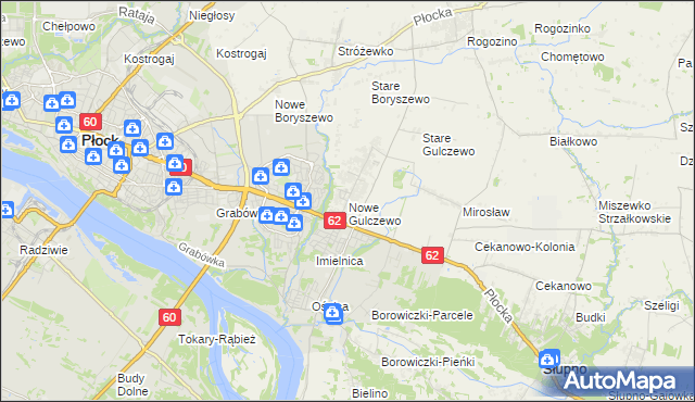 mapa Nowe Gulczewo, Nowe Gulczewo na mapie Targeo