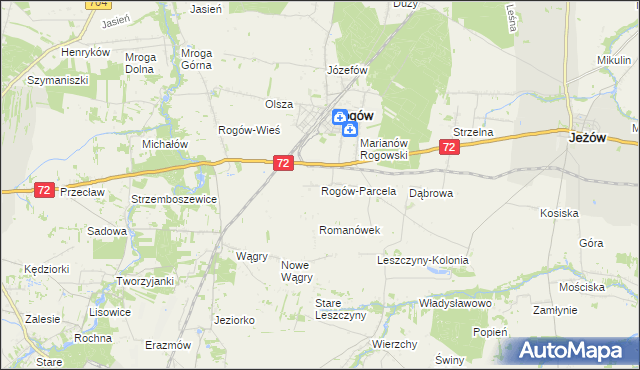 mapa Rogów-Parcela, Rogów-Parcela na mapie Targeo