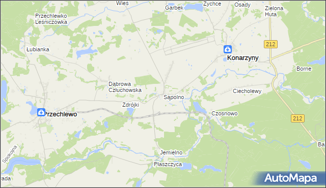 mapa Sąpolno, Sąpolno na mapie Targeo