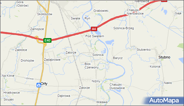 mapa Sośnica gmina Radymno, Sośnica gmina Radymno na mapie Targeo