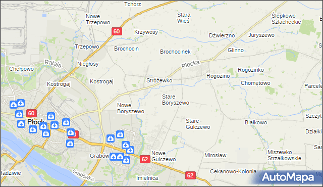 mapa Stare Boryszewo, Stare Boryszewo na mapie Targeo