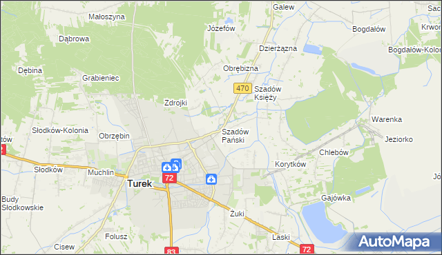 mapa Szadów Pański, Szadów Pański na mapie Targeo
