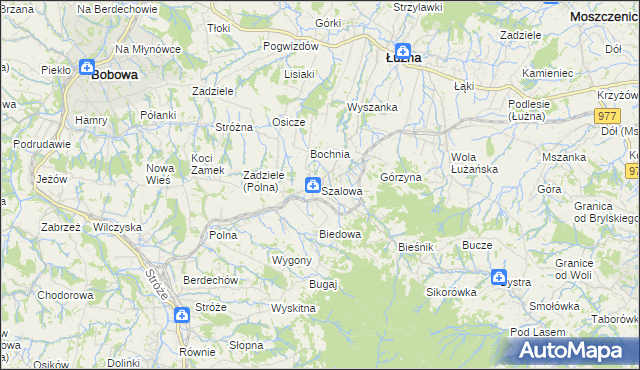 mapa Szalowa, Szalowa na mapie Targeo