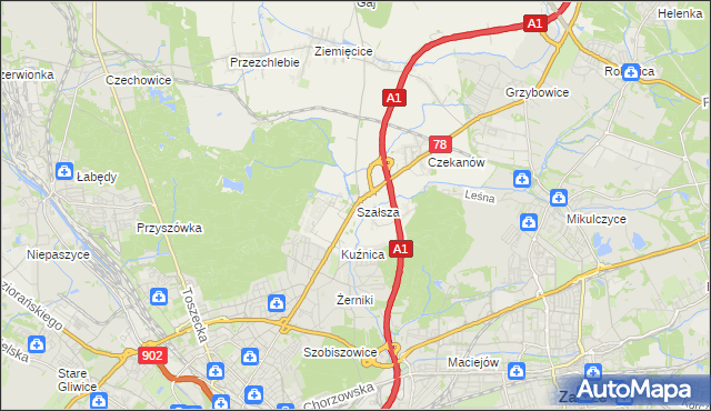 mapa Szałsza, Szałsza na mapie Targeo