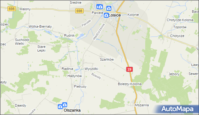 mapa Szańków, Szańków na mapie Targeo