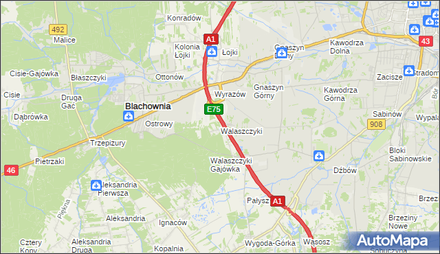 mapa Walaszczyki, Walaszczyki na mapie Targeo