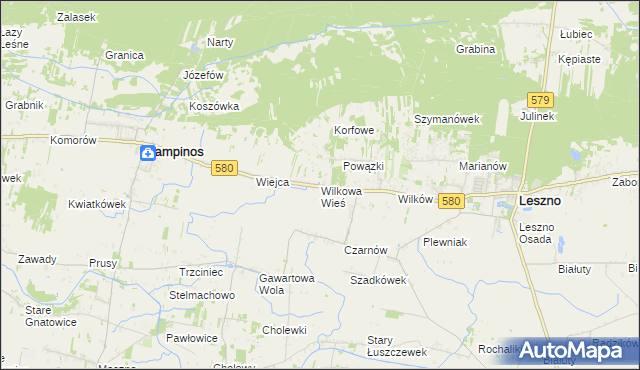 mapa Wilkowa Wieś, Wilkowa Wieś na mapie Targeo