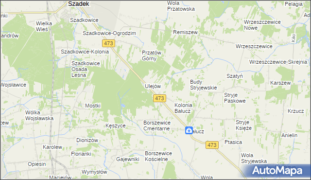 mapa Wincentów gmina Łask, Wincentów gmina Łask na mapie Targeo