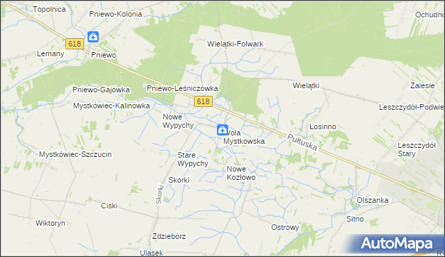 mapa Wola Mystkowska, Wola Mystkowska na mapie Targeo