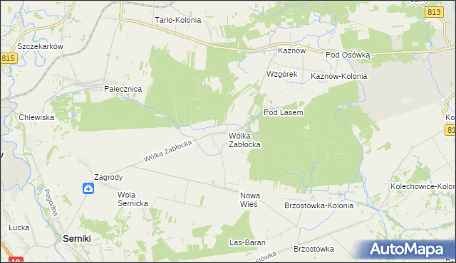 mapa Wólka Zabłocka gmina Serniki, Wólka Zabłocka gmina Serniki na mapie Targeo