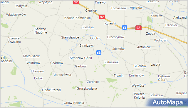 mapa Załusin, Załusin na mapie Targeo