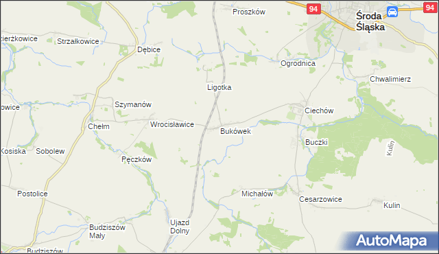 mapa Bukówek, Bukówek na mapie Targeo