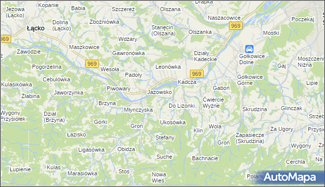 mapa Łazy Brzyńskie, Łazy Brzyńskie na mapie Targeo